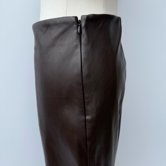 Ann Taylor Brown Skinny High-Waisted Leather Pants Size XL P - Picture 4 of 16